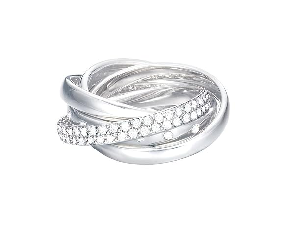 ESPRIT Damen-Ring JW50057 rhodiniert Zirkonia weiß - ESRG02838A