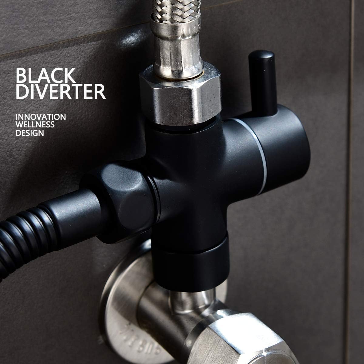 Tecmolog Toilet Sprayer Kit Stainless Steel Hand Held Bidet Sprayer Black Cloth Diaper Washer Portable Shattaf with Hose - Image 5