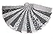 17 2.5 INCH Beautiful Black and White JELLY ROLL - 17 DIFFERENT - 1 OF EACH