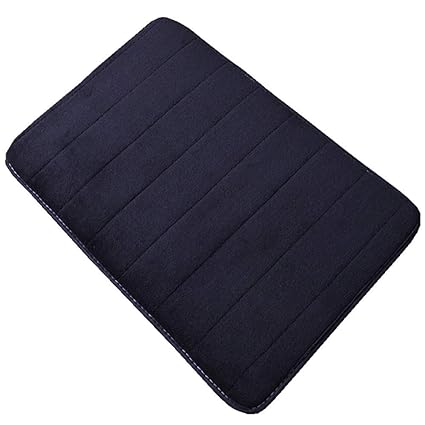 LiGG Badezimmerteppich Anti Rutsch Badematte Absorbent Badvorleger Memory Foam Badteppich Badematten Fußmatte(Schwarz, 50 x 1