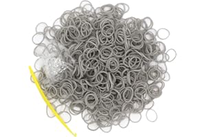 SALOME IDEA 3000PCS Loom Rubber Bands Kit with 75 Clips,5 Hooks, Premium Bracelet Making Kit for Kids Weaving DIY Crafting Gift(Grey)