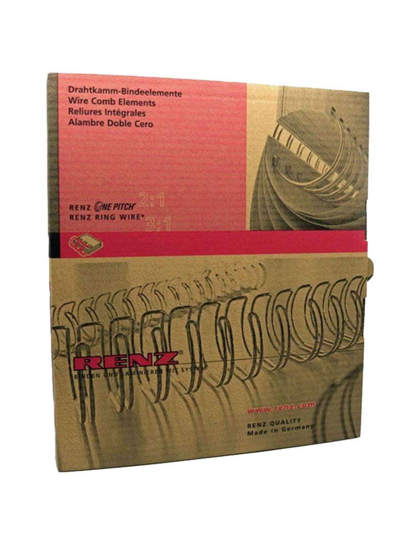 Renz 311430134 14.3 mm Ring Wire Cut Element - Black. 3:1 Pitch. A4. 50 Wires per Box.