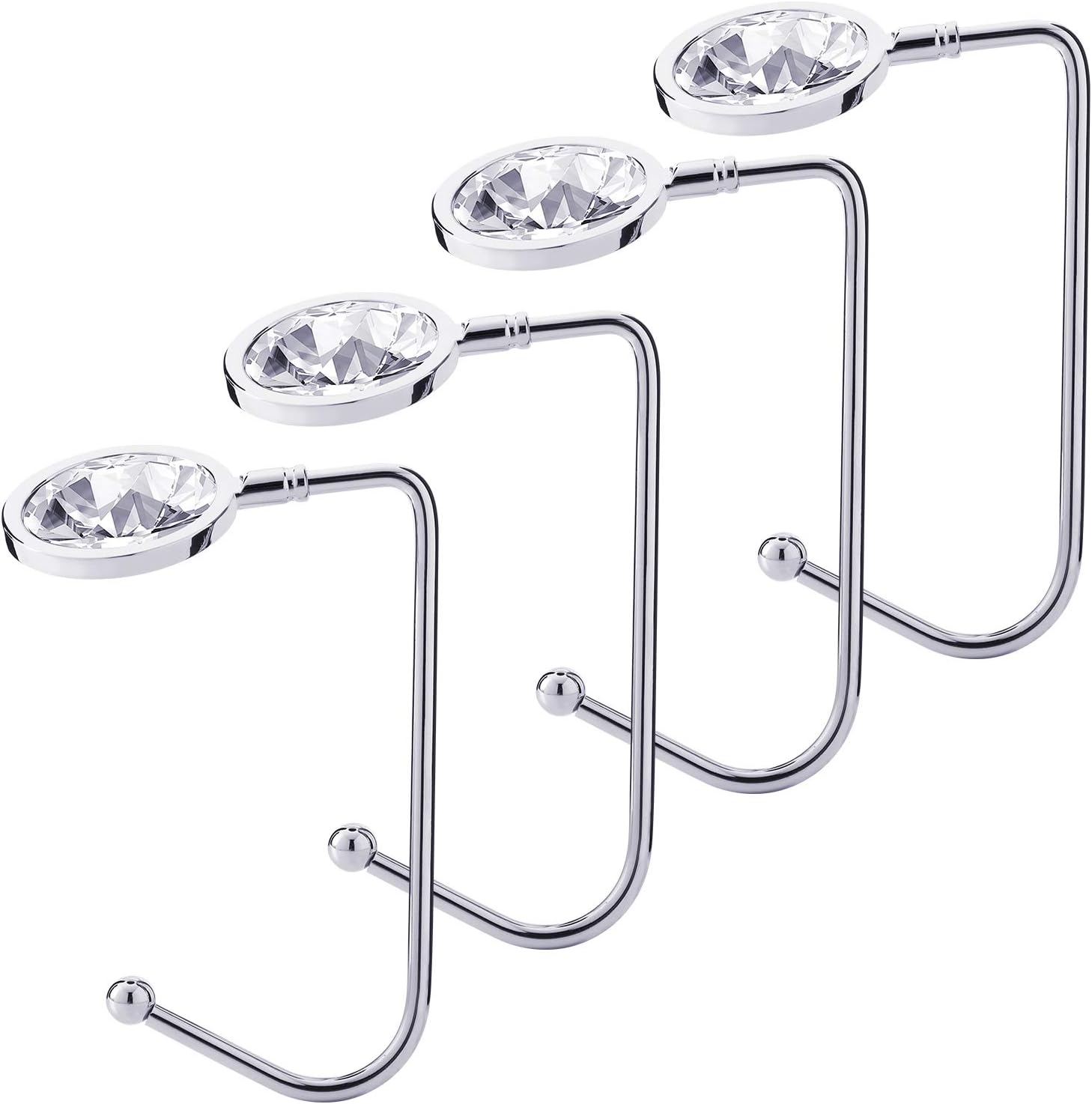 Stockings & Holders - Sunshane 4 Pieces Christmas Stocking Holders Mantel Hooks Hanger Safety Hang Grip Stockings Clip for Christmas Party Decorations, White