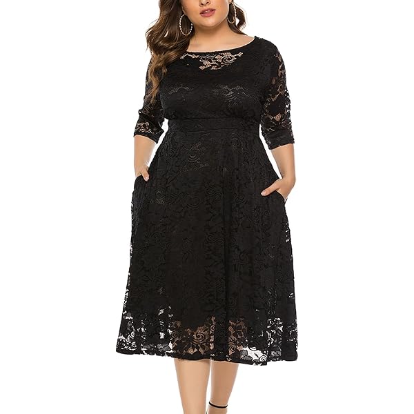 Amazon.com: Jhichic Women's Plus Size Guipure Lace Overlay Maxi Dress Empire Waist 3/4 Sleeve Evening Party Dresses Formal (Black, 2XL) : Clothing, Shoes & Jewelry Amazon.com: Jhichic Women's Plus Size Guipure Lace Overlay Maxi Dress Empire Waist 3/4 Sleeve Evening Party Dresses Formal (Black, 2XL) : Clothing, Shoes & Jewelry