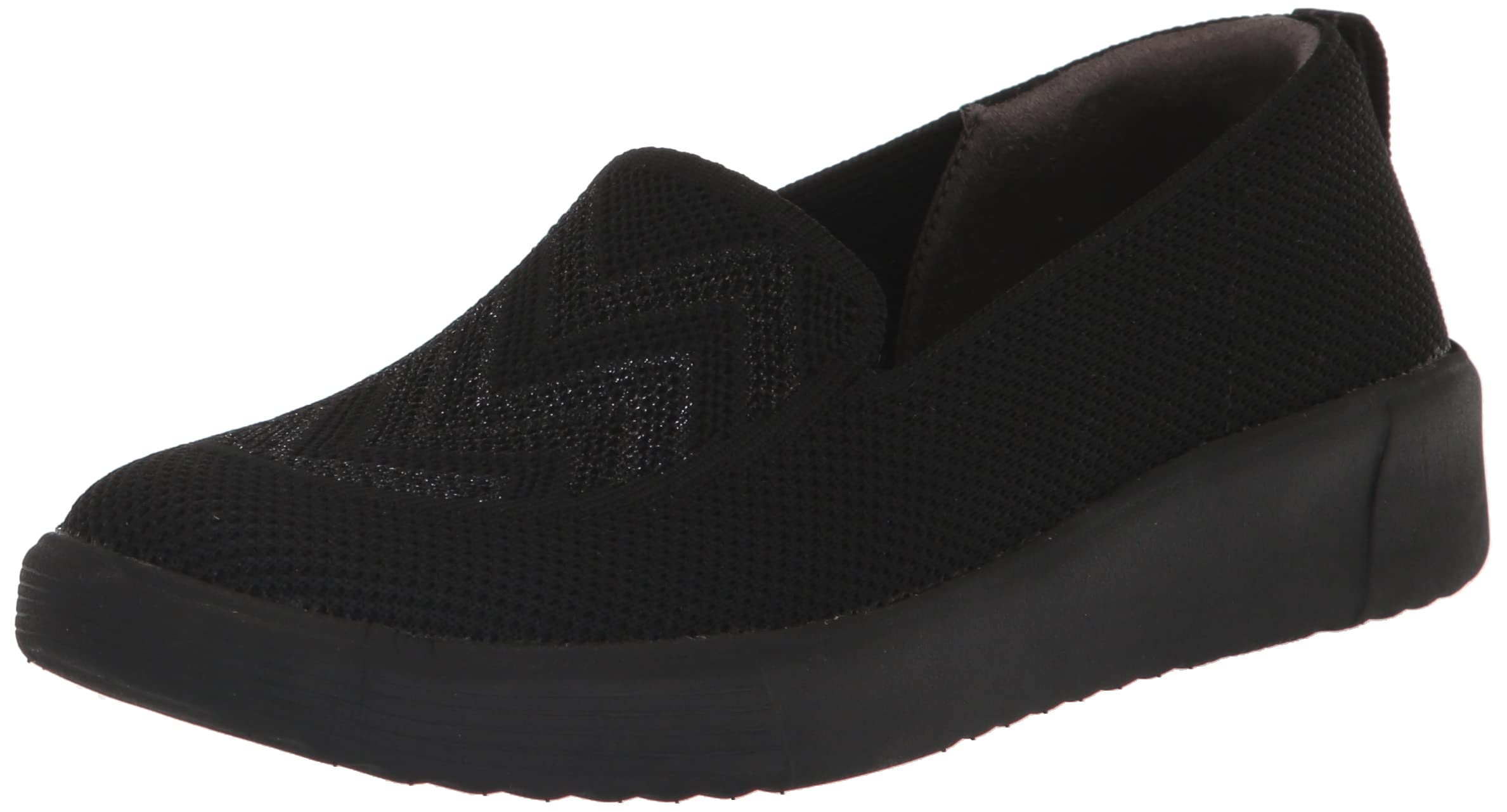 BZees Womens March On Moc Slip-on Loafer, Black, 8 US