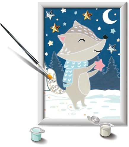 Ravensburger CreArt D: Llama – Pintura Por Números Para Niños, Kit Completo Con Marco, Lienzo Y Pinturas Acrílicas, Manualidades Para Pequeños Artistas De 7 Años