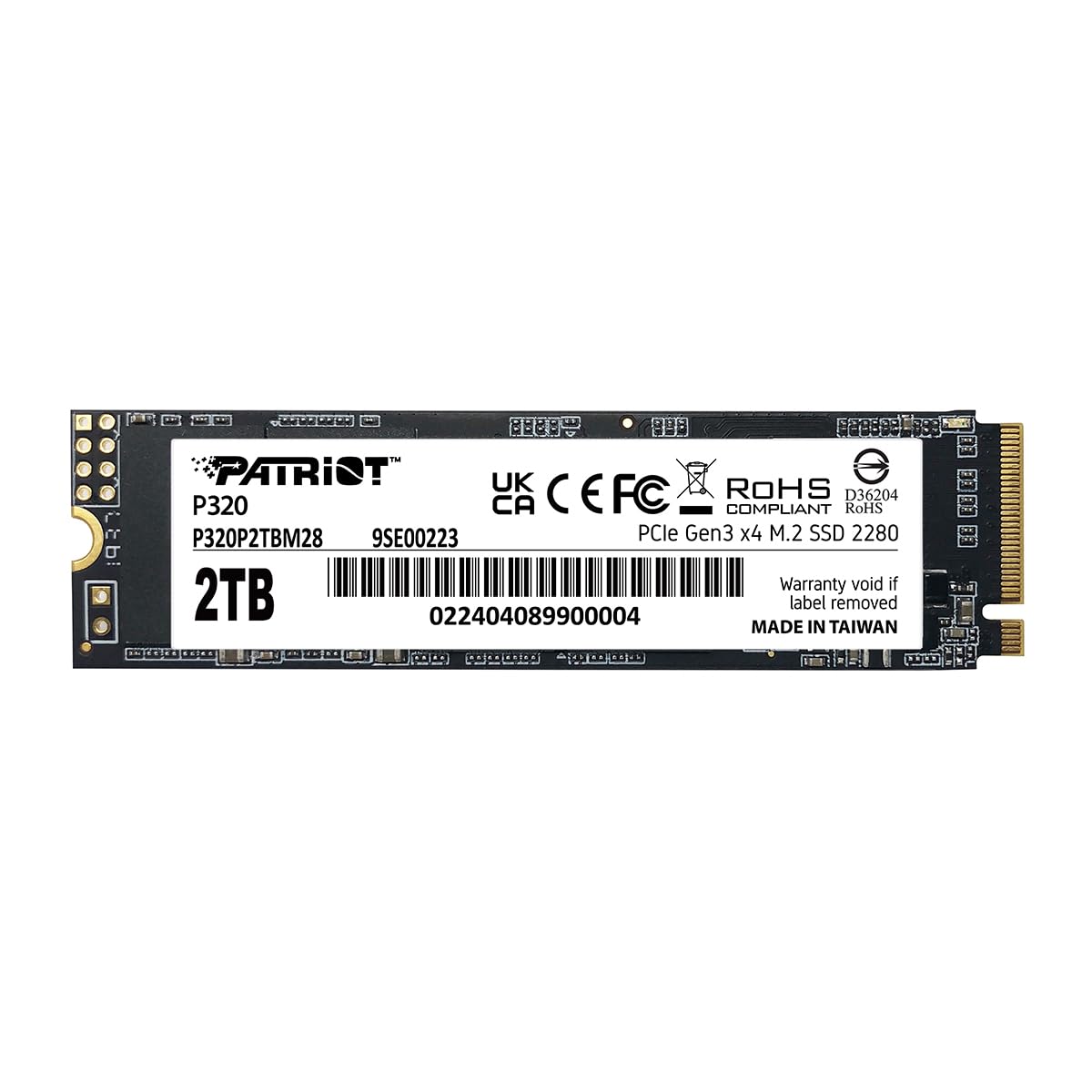 Patriot Memory P320 2TB Internal SSD - NVMe PCIe