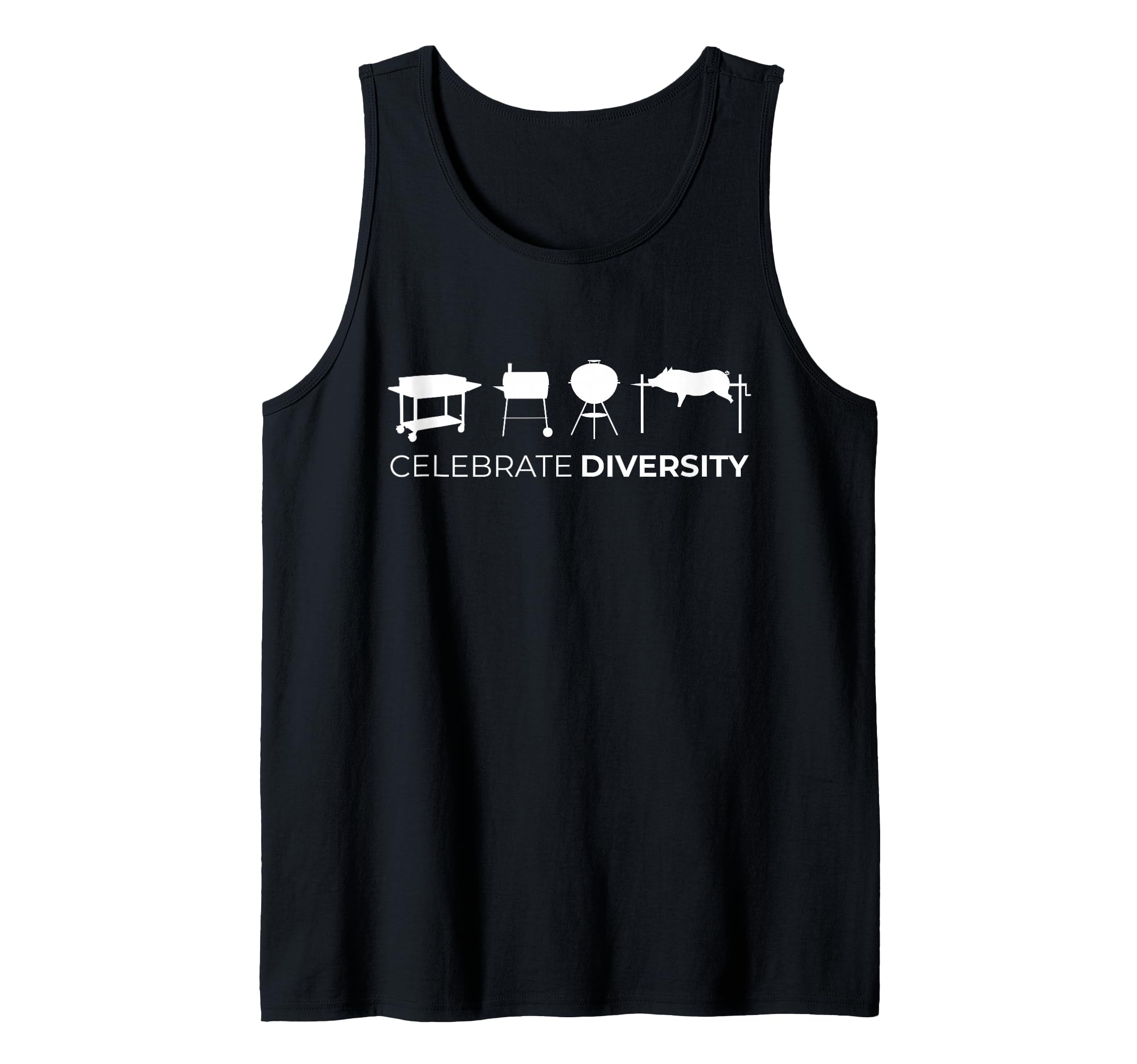 Celebrate Diversity BBQ Grill, Smoker, Spit Barbecue Shirt Tank Top