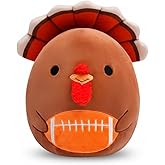 LAIDFUN Turkey Ace Plush with Football, Stuffed Animal Toy 11in