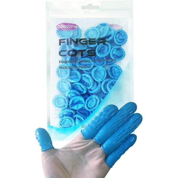 Acheter Lot De 200 Protège-doigts Jetables En Latex Et Caoutchouc Pour La Pratique Des Ongles