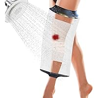 Knee Cast Cover for Shower Fit Knee Circumference 13.7" to 21", Waterproof Shower Bandage and Cast Protector for Knee Replace