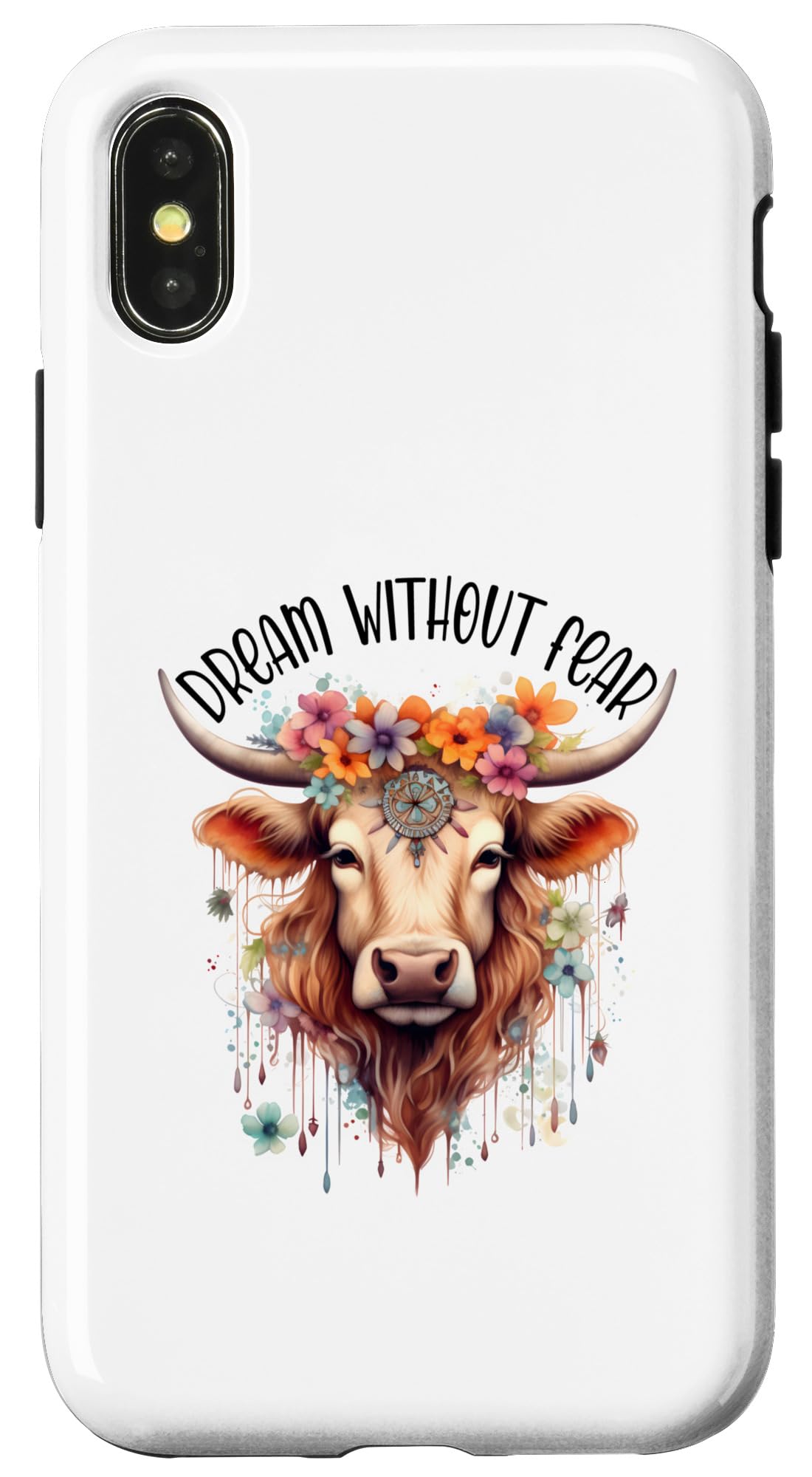 iPhone X/XS Cow Native American Dreamcatcher Case