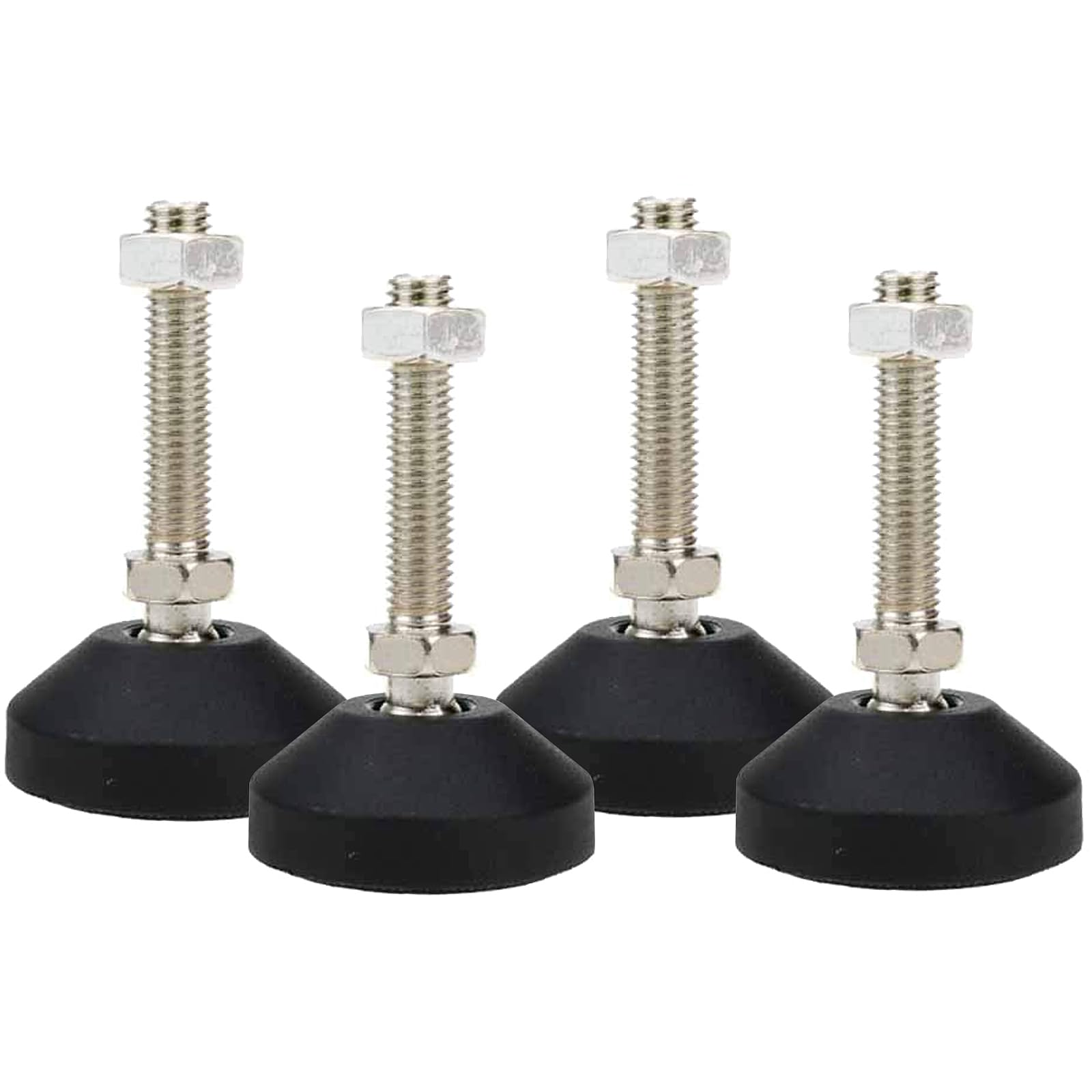 Photo 1 of LC LICTOP M10x50mm Leveling Feet, 2.83 Inch Height & 880 lb Capacity, Heavy Duty Adjustable Swivel Furniture Glides, Threaded Rubber Feet Levelers for Table, Shelves, Workbench, Cabinet, Machine, 4Pcs