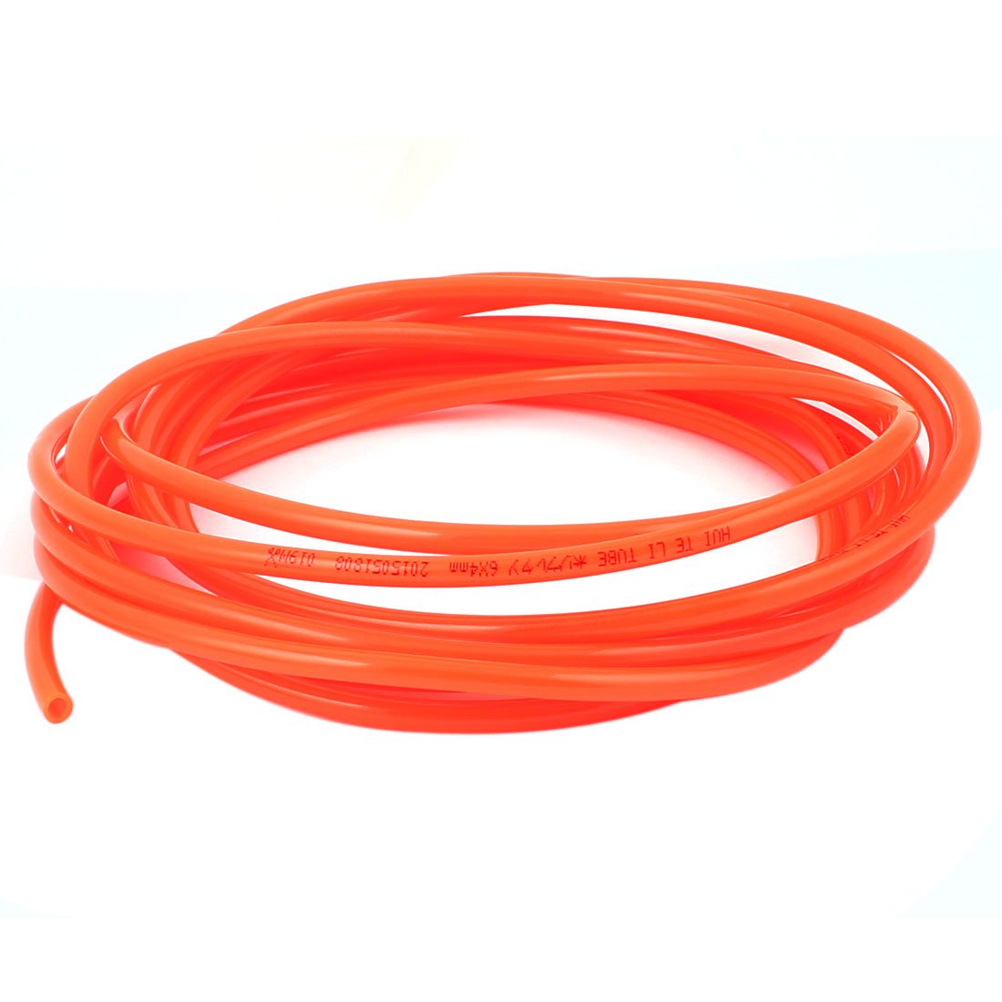 sourcing map Polyurethane PU Air Tube Tubing Pipe Hose 6mm x 4mm Dia 5M Long Orange