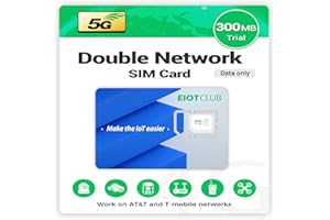 EIOTCLUB Prepaid Data SIM Card- 5G LTE Compatible with U.S. Networks, Ideal for Security Cameras, Mobile WiFi Hotspot, Trail Cameras, No Contract Required (Trial Plan)