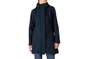 Outdoor Ventures Women's Lightweight Waterproof Fleece Lined Hooded Softshell Rain Jacket, Warm Windbreaker Long Coat