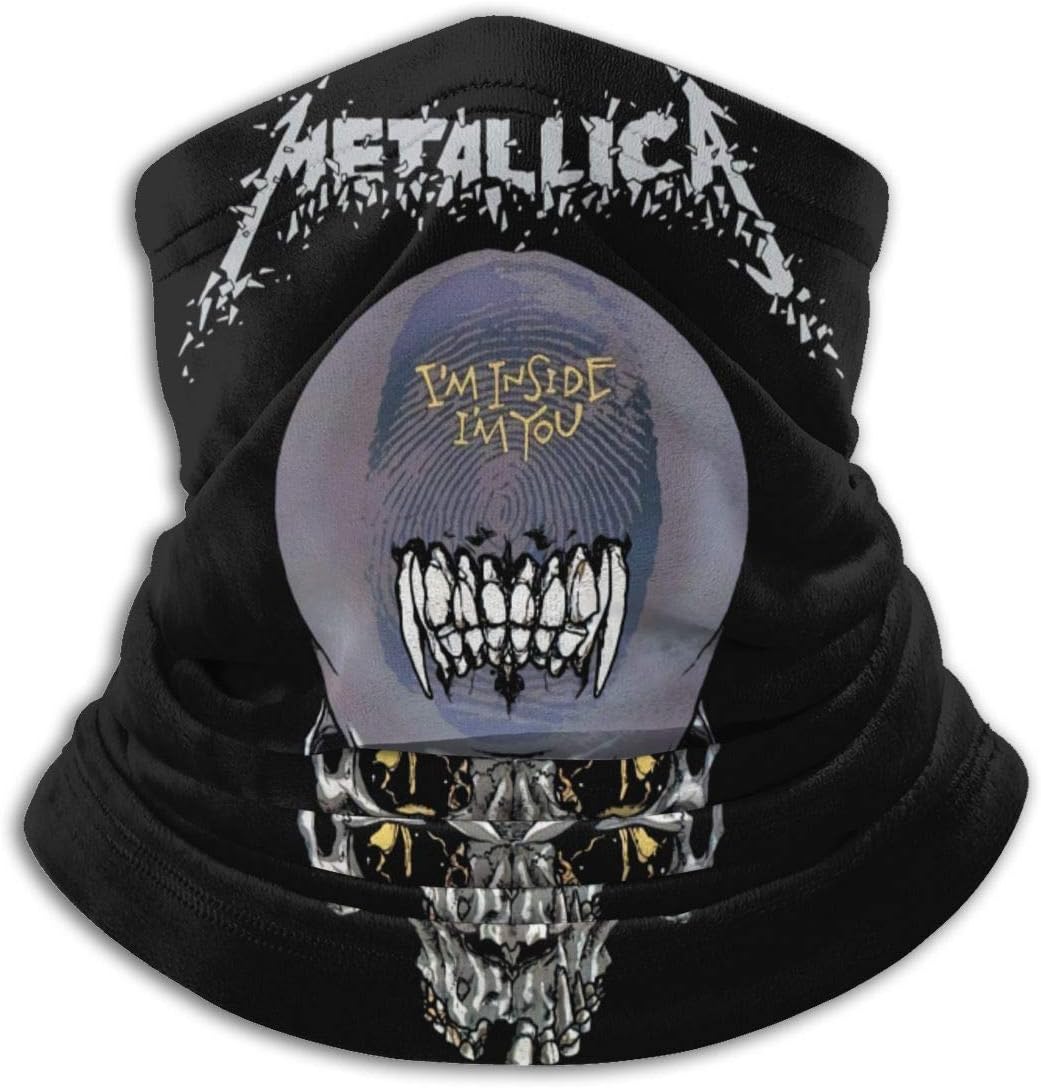 Metallica Neck Warmer Soft Microfiber Headwear Face Scarf Mask For Winter Cold Weather Keep Warm