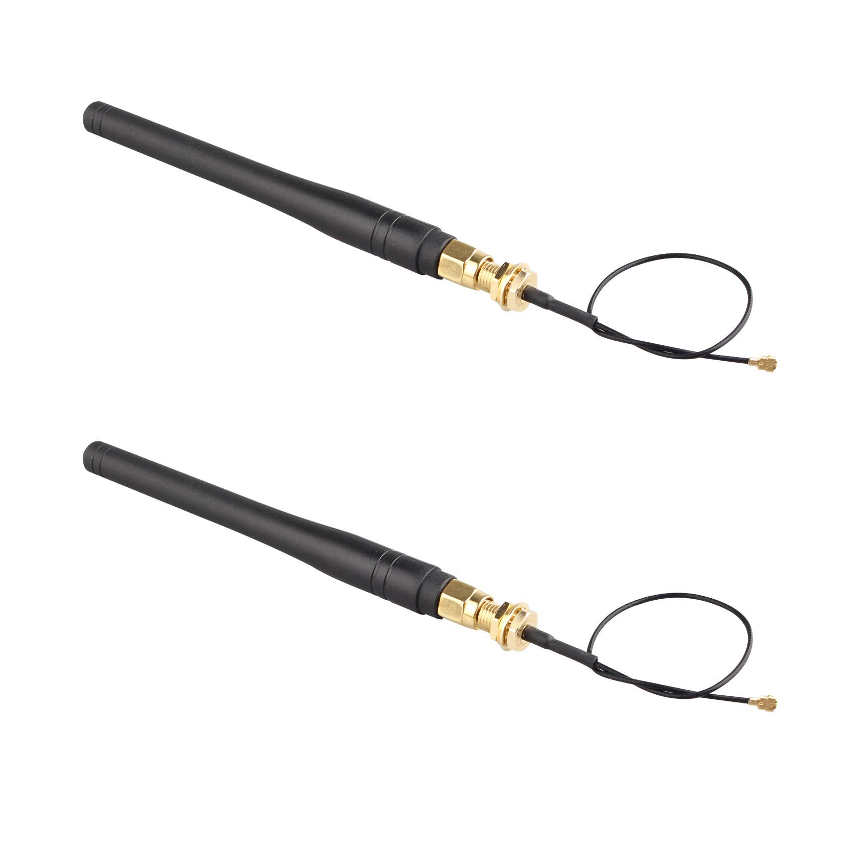 Jopto 2PCS 433MHZ Antenna 3DBI High Gain Hotspot Omnidirectional WiFi Straight RP-SMA Female Connector with U.FL to RP-SMA Male 3G 4G WIFI Module Coaxial Pigtail 15cm RF 1.13 Antenna Wifi Cable