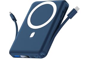 Yiisonger for Magsafe Battery Pack - 10000mAh Portable Charger for Mag-Safe 22.5W PD Fast Charging with Built-in Cables LED Display, Magnetic Power Bank for iPhone 16/15/14/13/12/Pro/Mini/Pro Max