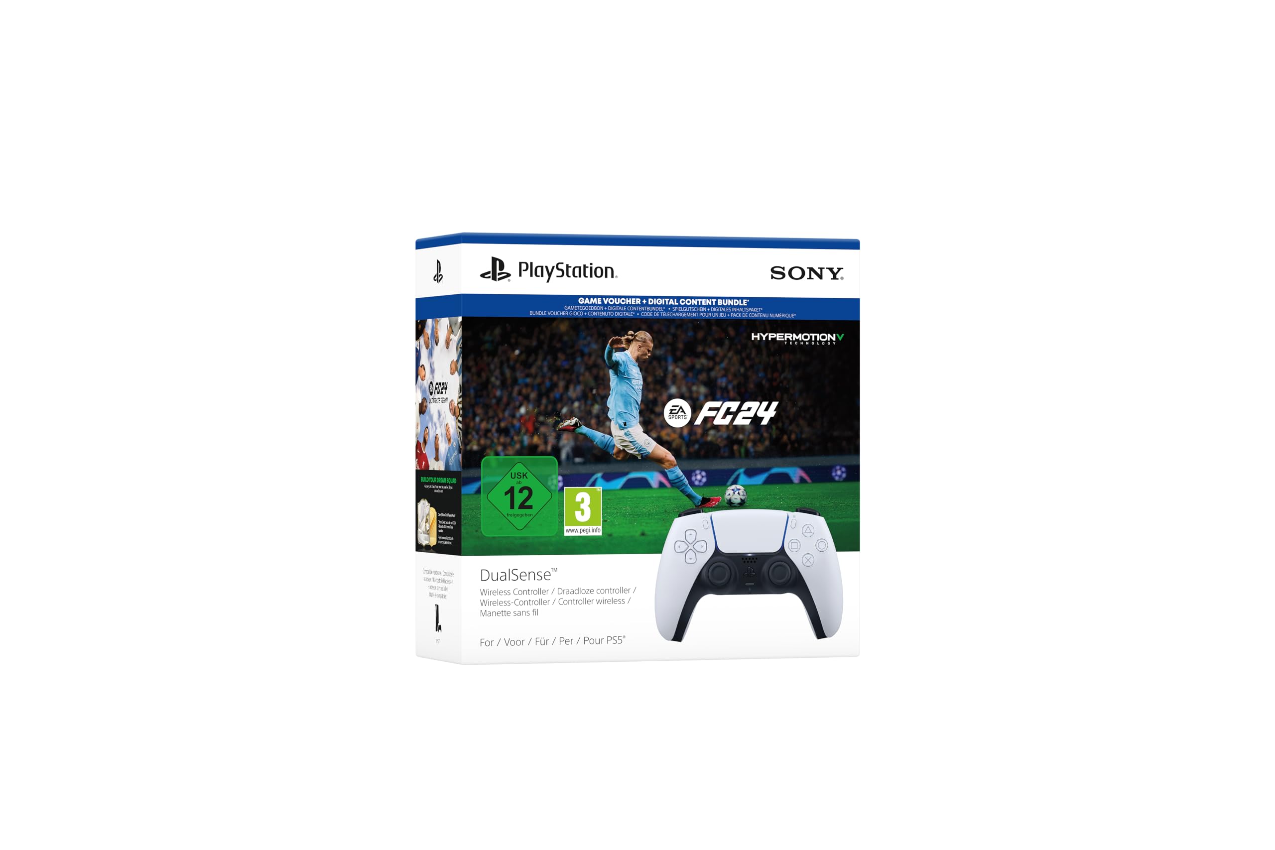 Sony Bundle Controller wireless DualSense – EA SPORTS FC 24 Noir, Blanc Bluetooth Manette de jeu