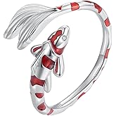 BISAER 925 Sterling Silver Ring Adjustable Cute Unique Cat Snake Butterfly Dragonfly Fashionable Ring For Women Jewelry