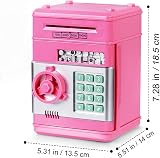 Thedttoy Digital Money Box ATM Pink Piggy Bank 4 Digit Password Safe 3-12 view 4