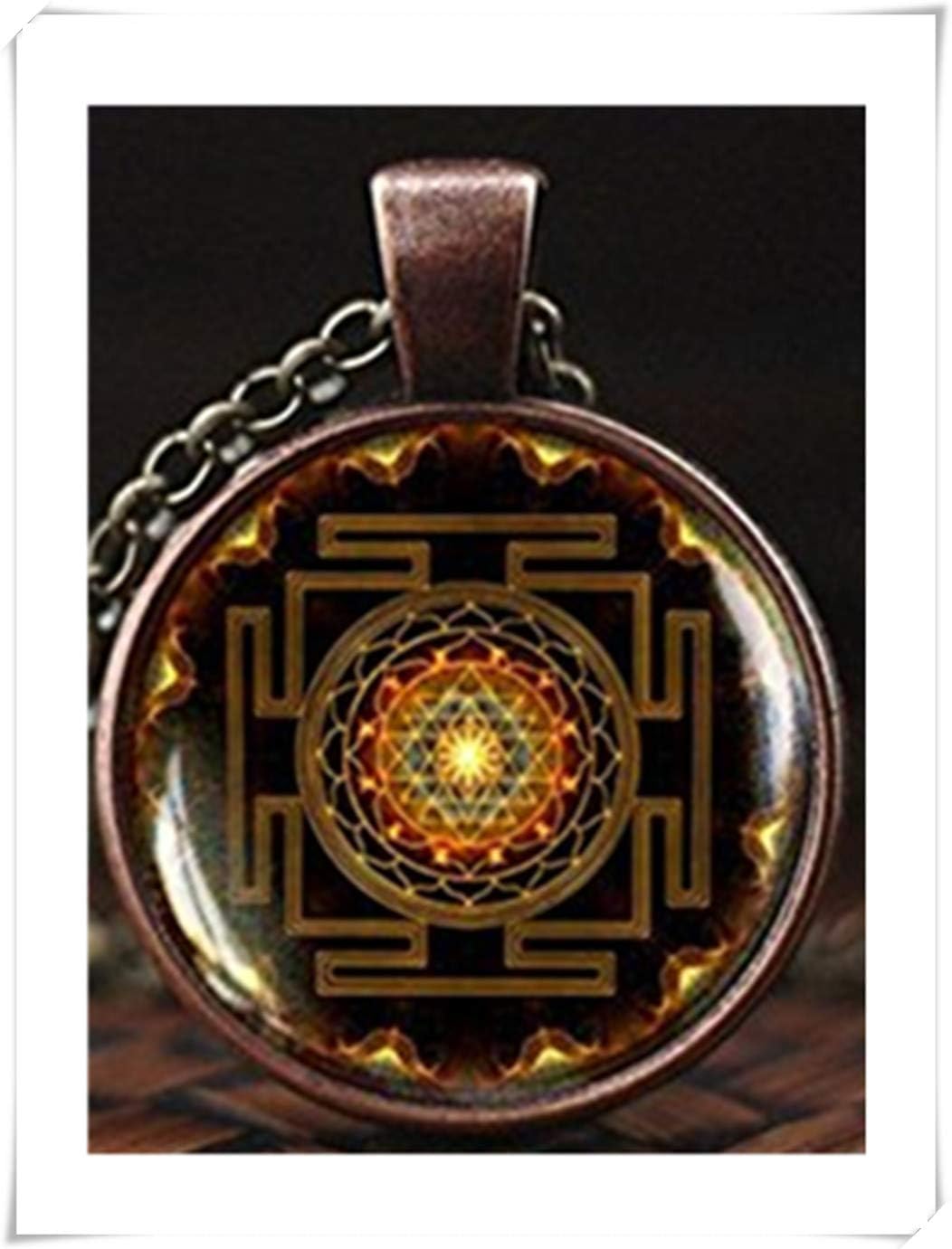 mandala necklace, buddhist sacred geometry jewelry, sri yantra pendant, spiritual Yoga Jewelry gift, men's necklace,a beautiful gift.