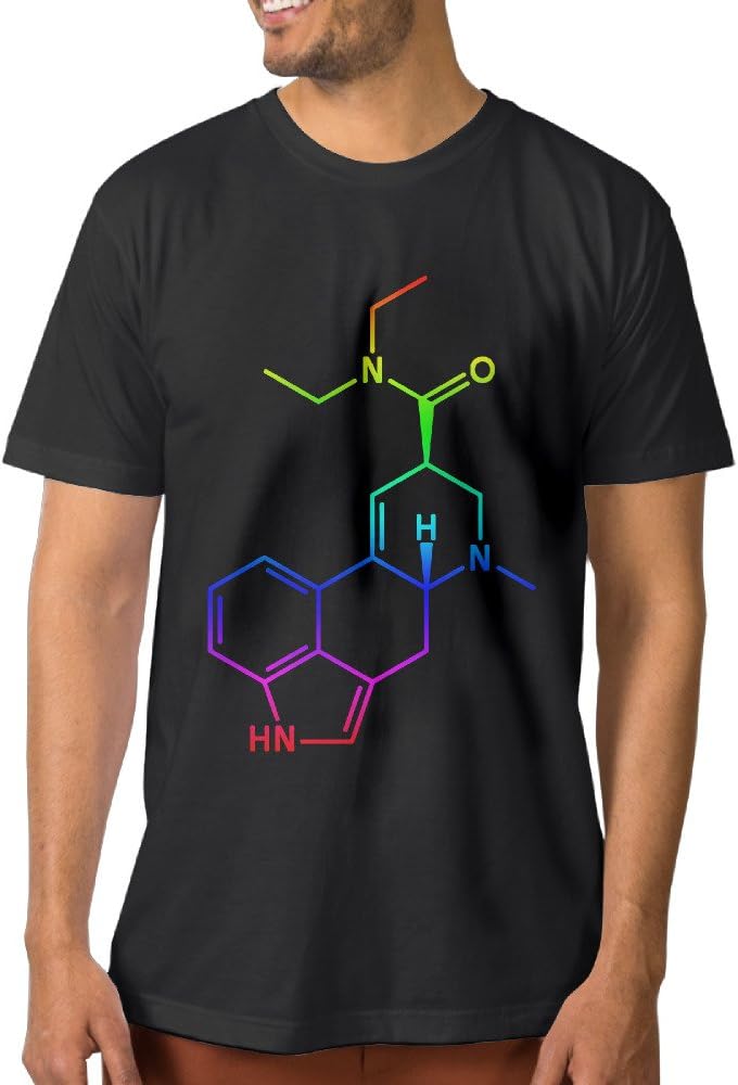 VOLTE LSD Colored Molecule Men's Best T-Shirts Black