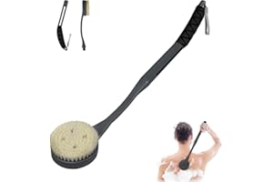 Back Brush Long Handle for Shower, 20.5” Bath Brush, Back Scrubber, Shower Body Brush with Curved Handle for Elderly Disabled