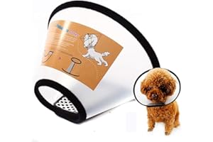 Bepets Cat Cone Collar, Pet Cone Dog Recovery Cone for Small Dog Cone After Surgery Anti-Bite Lick Wound Medical, Protective Cat Head Cone Dog Cone Collar Cat E Collar for Cats Puppy(5# Medium)