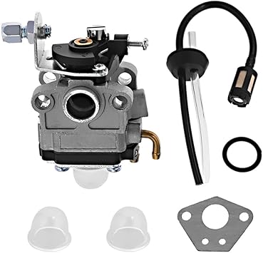 Amazon ワルボロ Wylタイプキャブレター 互換品 刈払機 草刈機用 スペーサー 燃料ホースセット プライマリーポンプ付き 排気量 23 33cc 芝刈り機パーツ アクセサリ