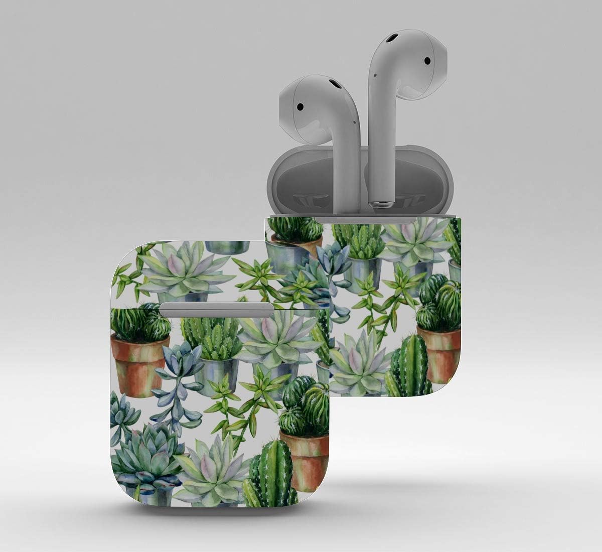 Skin Decal Airpod Case Succulent Plants Green Wrapping Stickers