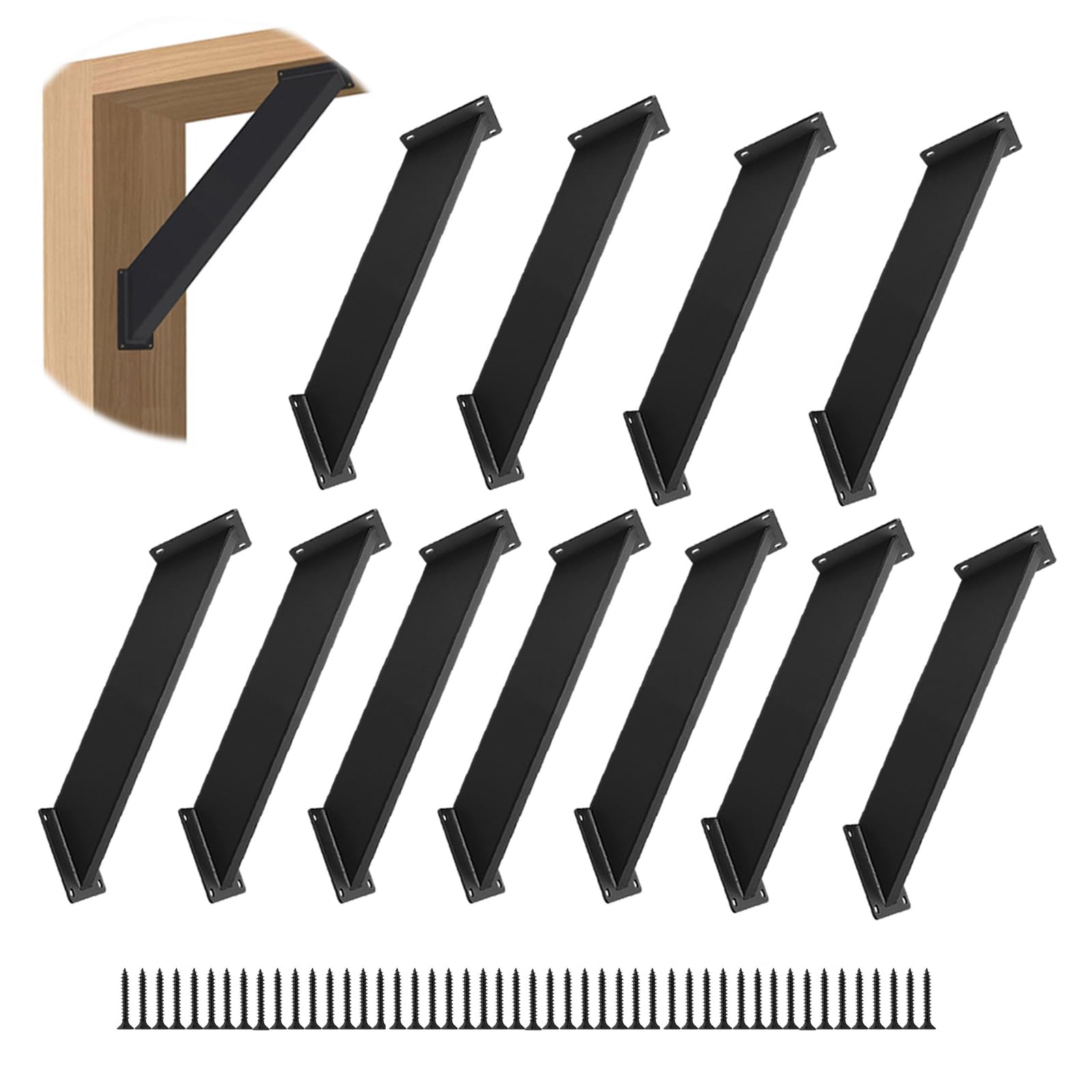 Photo 1 of 12 Pcs 45 Degree Angle Support Bracket, Pergola Kit Heavy Duty Connectors for 4 "x 4" (Actual: 3.15''x3.15'') , for Wooden Structures Such as gazebos, Tree Houses, Cabins, and Patio Kits.