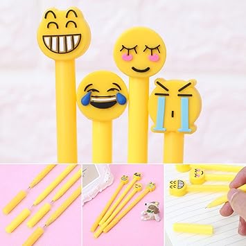Amazon Co Jp Hibyebuyingボールペンペンゲルペン かわいい漫画ボールポイントペン絵文字クリエイティブボールペン文房具学生supplyback学校に ホーム キッチン