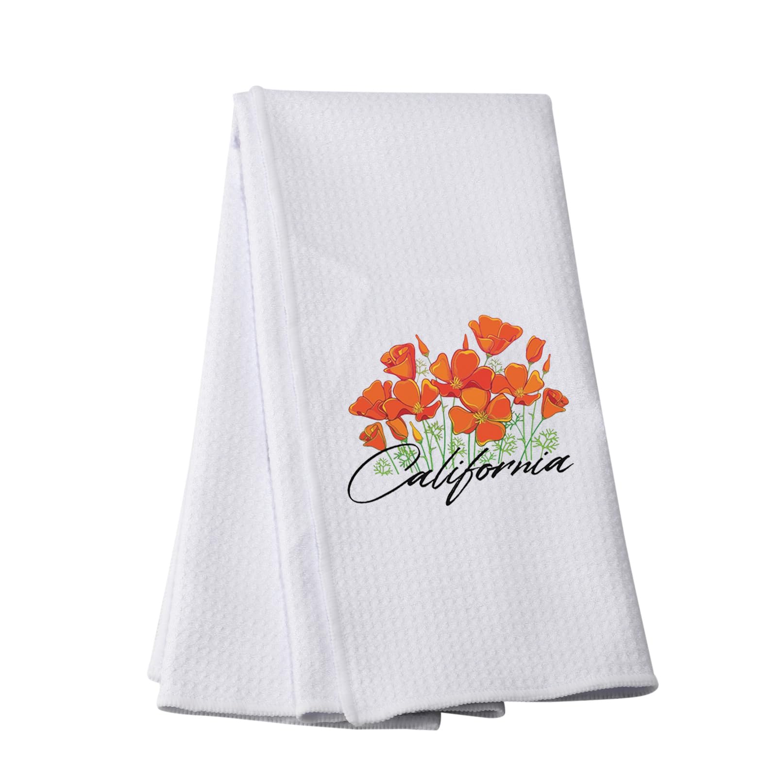Photo 1 of PWHAOO Poppy Kitchen Towel California Kitchen Towel California State Gift American Poppy Gift (C-alifornia T)
