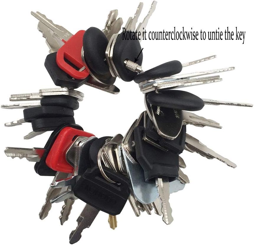 36 Keys Set Construction Ignition Key Heavy Equipment Keys for John Deere Bobcat New Holland Komatsu