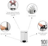 Brabantia 112126 newIcon Pedal Bin 3 L White with Inner Bucket view 2