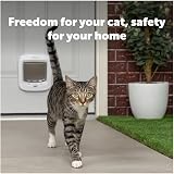 PetSafe Microchip Cat Door Exterior Interior 4-Way Lock Weatherproof White view 2