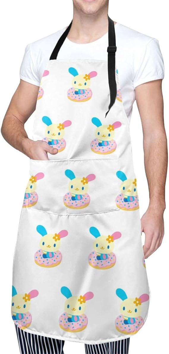 Amazon Co Jp ウサハナ うさぎ 柄 ラビット 安い 新品 防水 ｈ型 ポケット付き エプロン 首掛け 調節可能 オックス生地 大きいサイズ 人気 保育士 女性用 メンズ 子供 家庭用 仕事用 業務用 人気 Danesi おしゃれ かわいい アニメ キャラクター グッズ 服