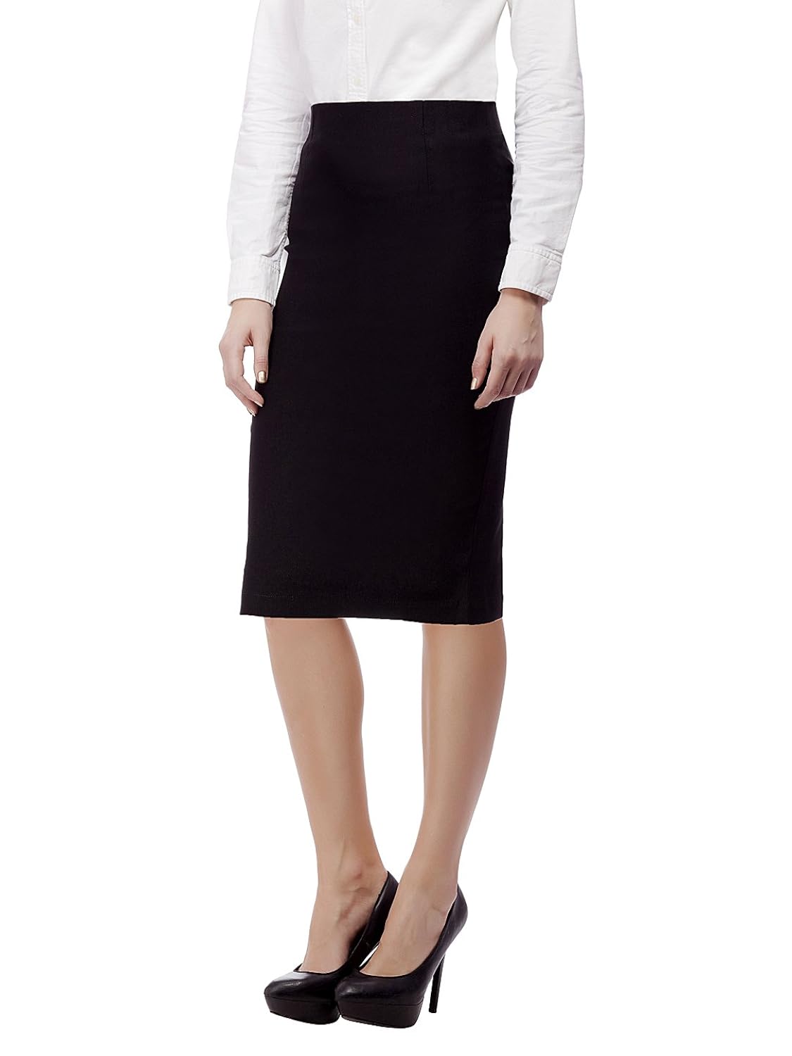 purple feather women's black cotton lycra skirt