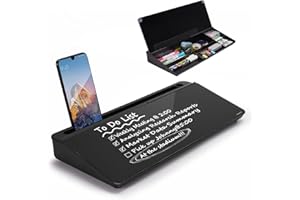 TSJ OFFICE Small Desktop Whiteboard -Glass Dry Erase Board Computer Keyboard Stand White Board Surface Pad with Drawer, Desk 