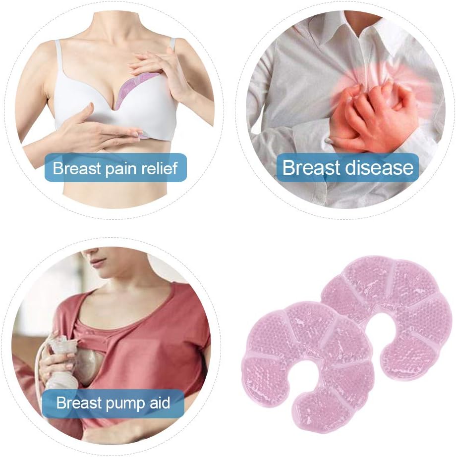 NEWGO® Breast Cooling Pads, 3-in-1 Breastfeeding Gel Pads for Nursing Pain Relief Sore Nipples Mastitis Relief - Image 3