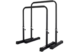 POWER GUIDANCE Dip Bar, Dip Stand Station for Full Body Strength Training, Adjustable Height 30Inches - 38.6Inched, 3 Colors 