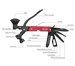 RoverTac Camping Essentials, Multi Tool Axe Hatchet
