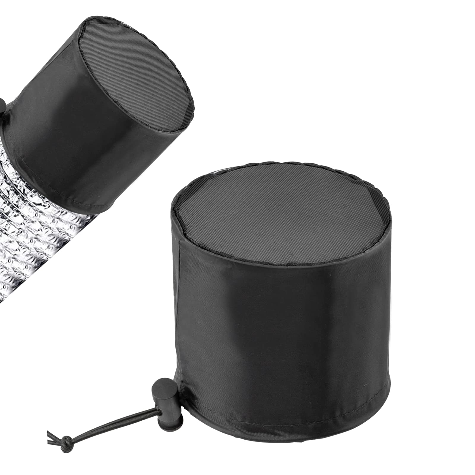 Fatiya 2Pcs 4 Inch Grow Tent Vent Cover Filter, Duct Filter Net with Elastic Band and Fixed Buckled, Black Mesh Screen Shield for Exhaust Fan, Plant Growth, Tent Ventilation