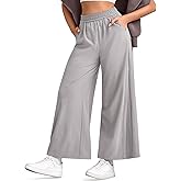 G4Free Lightweight Wide Leg Ankle Pants for Women High Waisted Yoga Trouser with Pockets Loose Fit Petite/Regualr/Tall