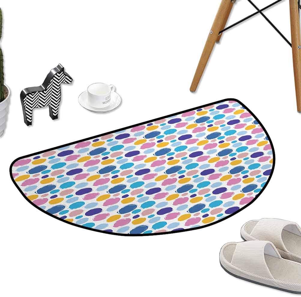 Floor Mat Kitchen Long Carpet Colorful Pattern with Abstract Paint Splash Spots