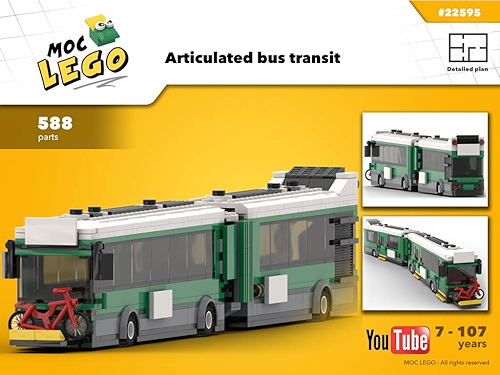 Download Articulated bus transit (Instruction Only): MOC LEGO (English Edition) PDF