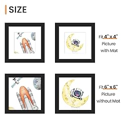 upsimples 6x6 Picture Frame Set of 3, Made of High