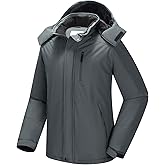 CAMELSPORTS Men's Winter Jacket, Windproof Waterproof Ski Snow Coat, Thermal Insulated Puffer Parka for Cold Weather